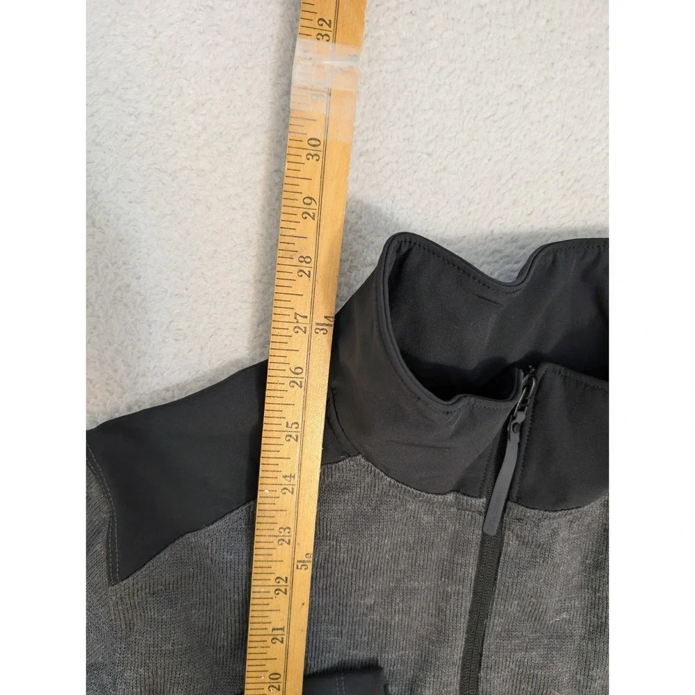 Magpul Men's Sm Gray & Black‎ Long Sleeve 1/4 Zip Wool Blend Pullover Jacket EUC